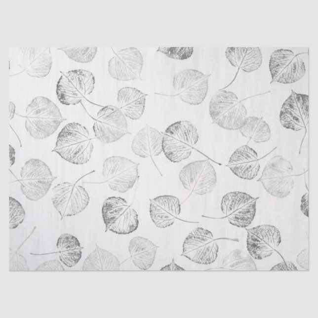 Papier Mousseline Gros caractères de motif de feuille de tremblement (Recto)