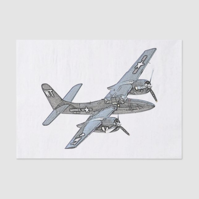 Papier Mousseline Grumman F7F Tigercat (Recto)