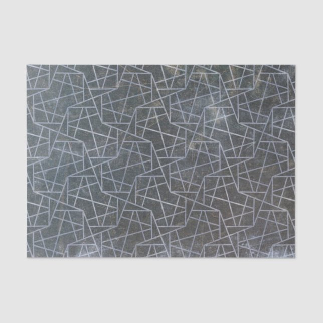 Papier Mousseline Grunge Texture décorative Patiné gris argent (Recto)