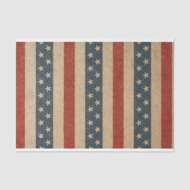 Papier Mousseline Grungy Stars & Stripes (Recto)