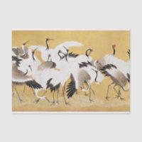 Grupe de grues japonaises Vintage Oiseau Riche Cla