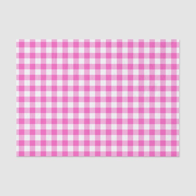 Papier Mousseline Guingan rose (Recto)