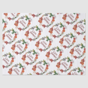 Papier Mousseline Guirlande d'automne de thanksgiving à customiser