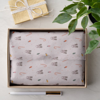 Papier Mousseline Guirlande de Noël au bonbon de renne mignon