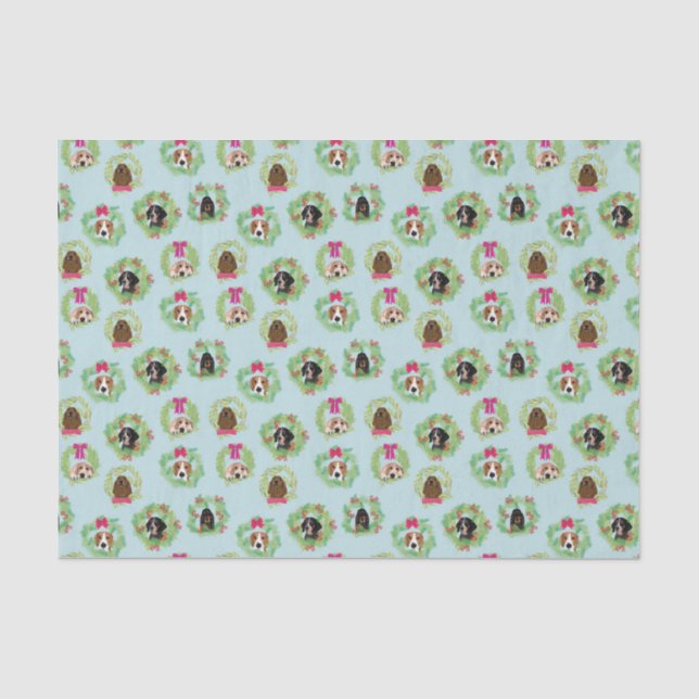 Papier Mousseline Guirlandes de Coonhound (Recto)