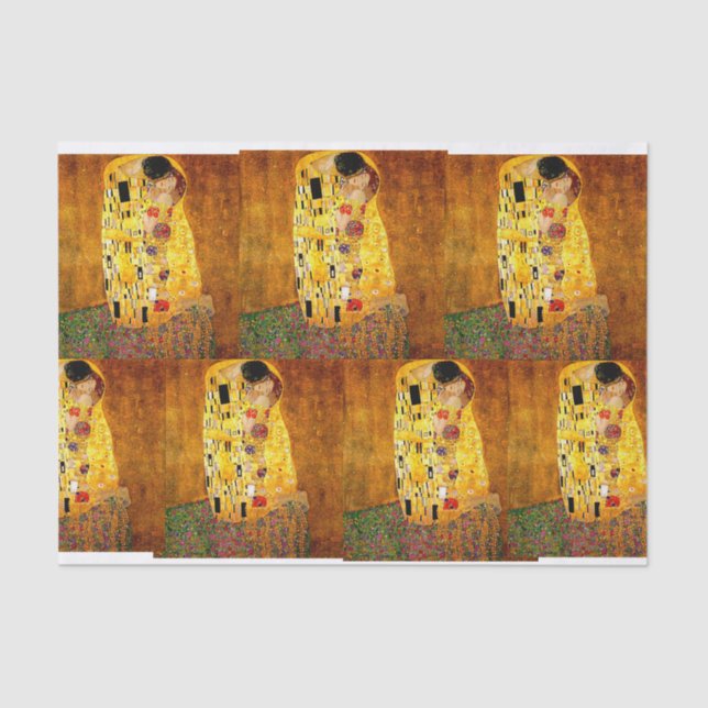 Papier Mousseline Gustav Klimt, Le Baiser,   (Recto)