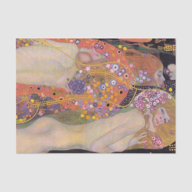 Papier Mousseline Gustav Klimt - Serpents d'eau II (Recto)
