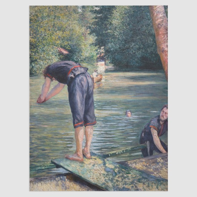 Papier Mousseline Gustave Caillebotte - Bathers, Banque des Yerres (Créateur téléchargé)