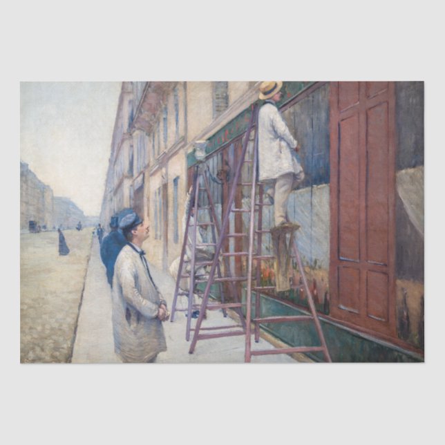 Papier Mousseline Gustave Caillebotte - Les Peintres De La Maison (Recto)