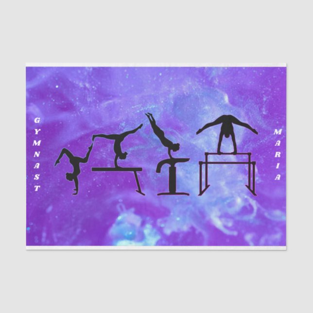 Papier Mousseline Gymnastique Filles Galaxie Tissu Papier (Recto)