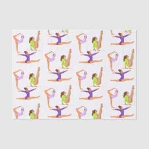 Papier Mousseline Gymnastique saut Cartwheel fête d'anniversaire Gif