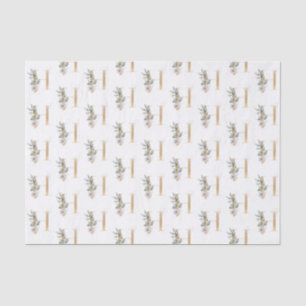 Papier Mousseline H Monogramme Floral