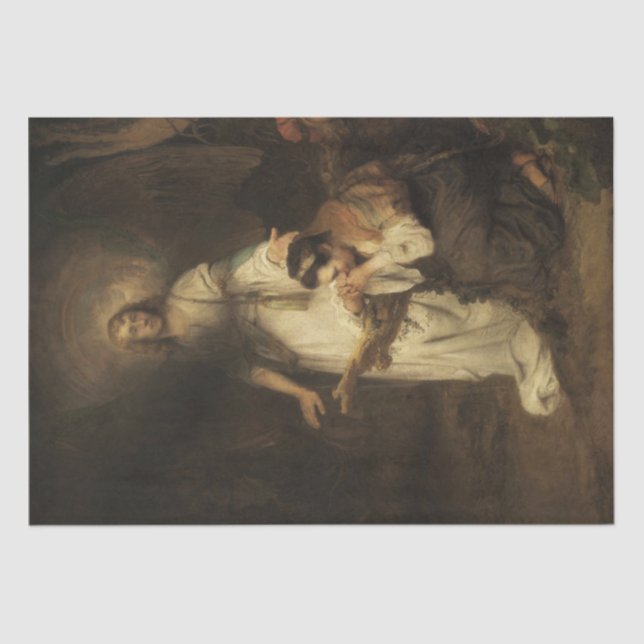 Papier Mousseline Hagar et l'Ange (par Carel Fabritius) (Recto)