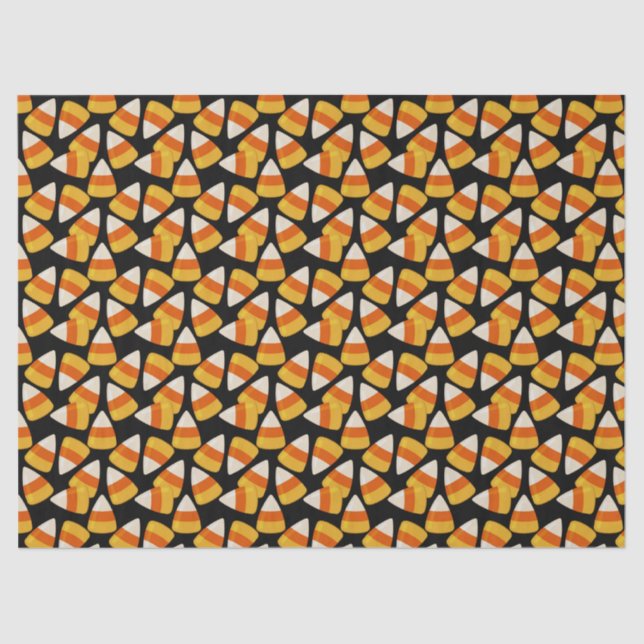 Papier Mousseline Halloween Candy Corn Noir (Recto)