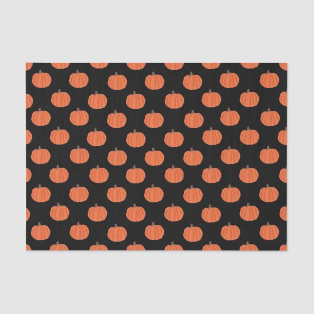 Papier Mousseline Halloween citrouille papier-cadeau sac cadeau cach (Recto)