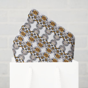 Papier Mousseline Halloween crâne sucre