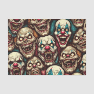 Papier Mousseline Halloween des clowns horrifiants