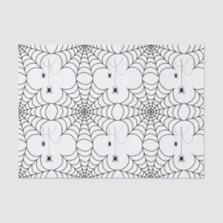 Papier Mousseline Halloween Élégant Noir et Blanc