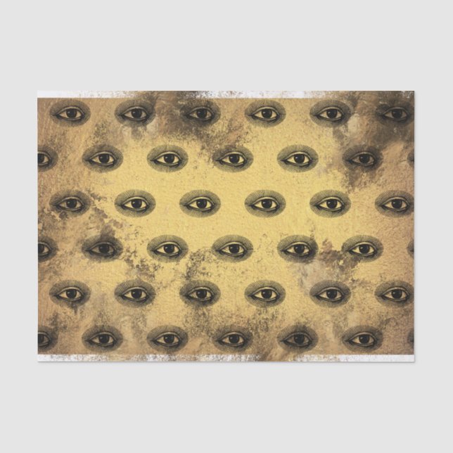 Papier Mousseline Halloween | Oeil mal | (Recto)