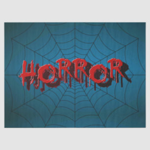 Papier Mousseline Halloween Party Red Horror Spider Web Blue Effraye