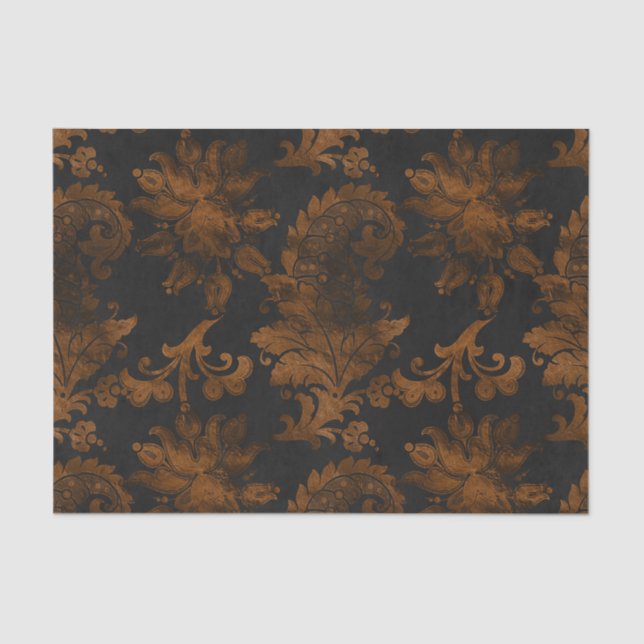 Papier Mousseline Halloween Royal Floral Damask (Recto)