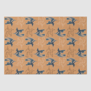 Papier Mousseline Halloween sorcière étoilée