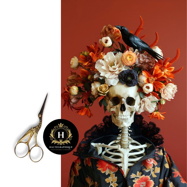 Papier Mousseline Halloween squelette gothique découpage crâne (Créateur téléchargé)