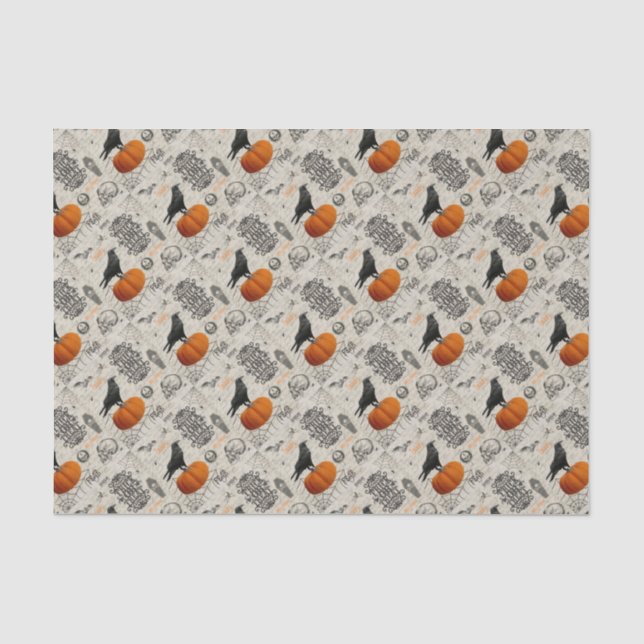 Papier Mousseline Halloween vintage (Recto)