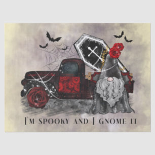 Papier Mousseline Halloween Watercolor Truck Gnome
