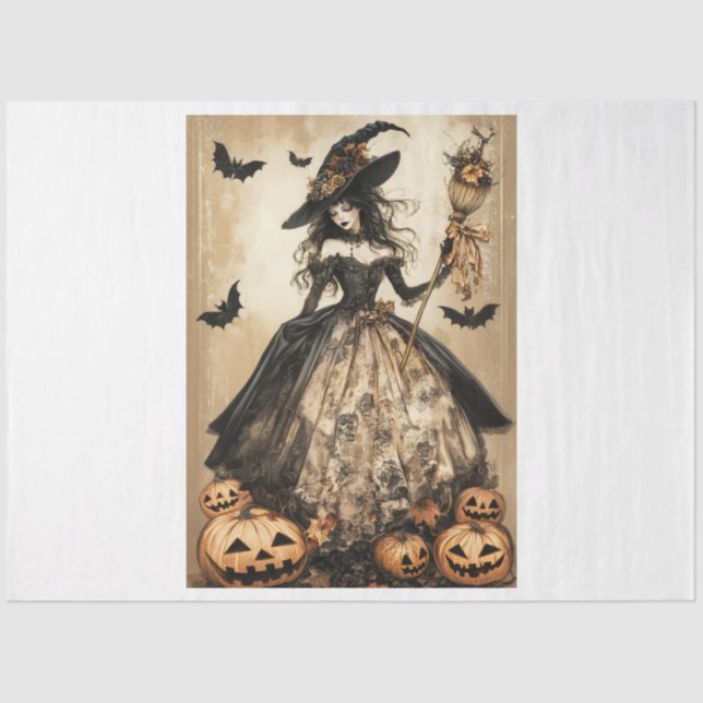 Papier Mousseline Halloween Witch (Recto)