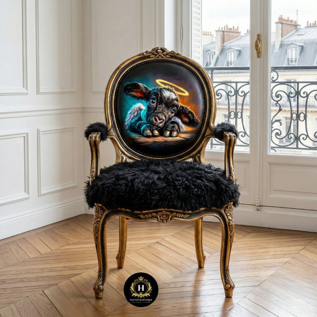 Papier Mousseline Halo Céleste Agneau Noir Ange Découpage (Créateur téléchargé)