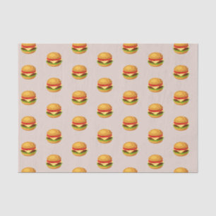 Papier Mousseline Hamburger Lover Cheeseburger Cute Motif Carrelé