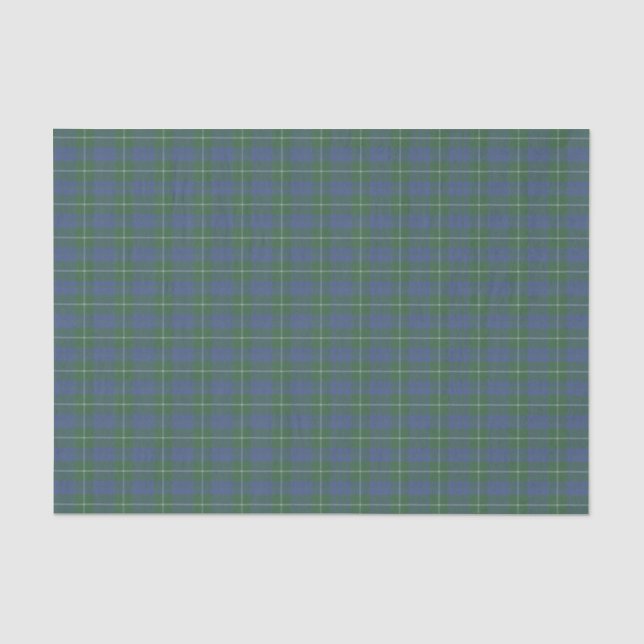 Papier Mousseline Hamilton Green Scottish Tartan (Recto)