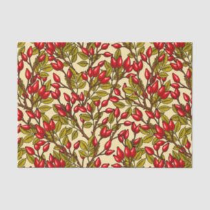 Papier Mousseline hanches roses, rouge, vert, jaune