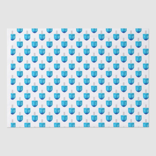 Papier Mousseline Hanoukka Dreidel (Recto)