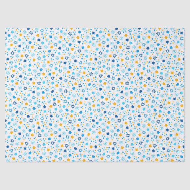 Papier Mousseline Hanoukka Stars (Recto)