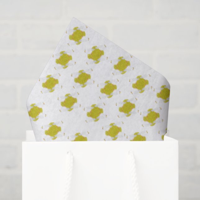 Papier Mousseline Hanukkah seagull with dreidel and gelt (Sac cadeau)