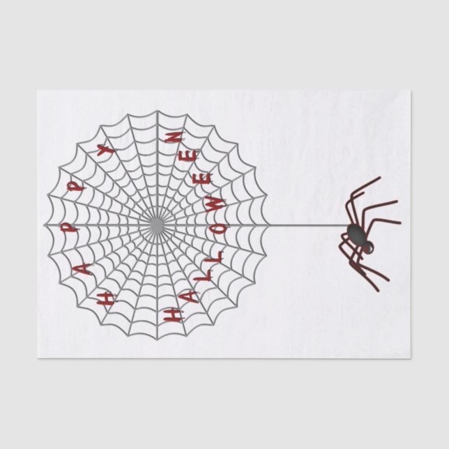 Papier Mousseline Happy Halloween Spider Web Tissue Paper (Recto)