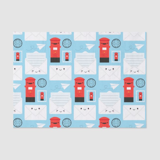 Papier Mousseline Happy Mail - Kawaii Post (Recto)