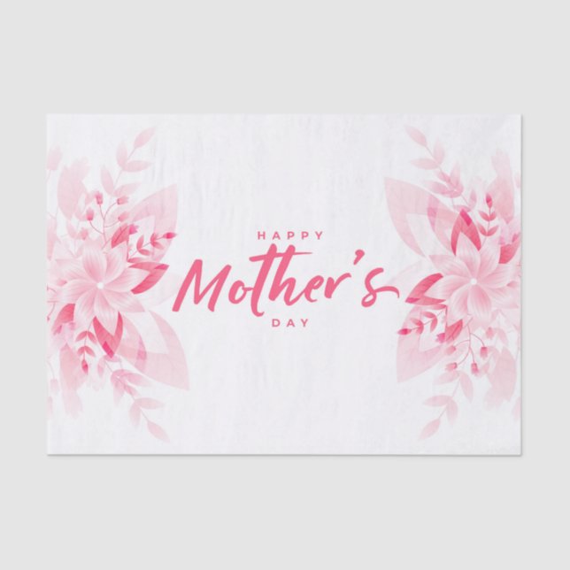 Papier Mousseline Happy Mother's Day (Flowers) (Recto)