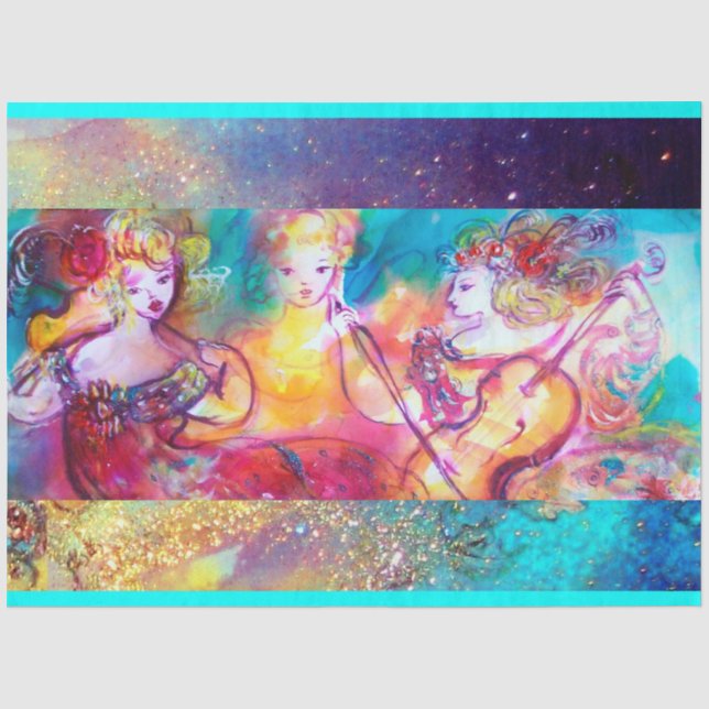 Papier Mousseline HARMONIE TRIO MUSIQUE CONCERT AquarELLE (Recto)