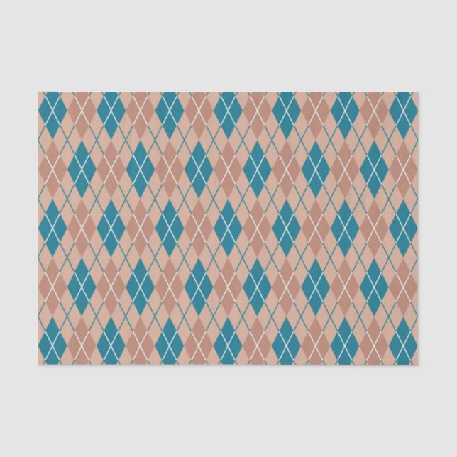 Papier Mousseline Harmonie turquoise : Un treillis d'élégance (Recto)