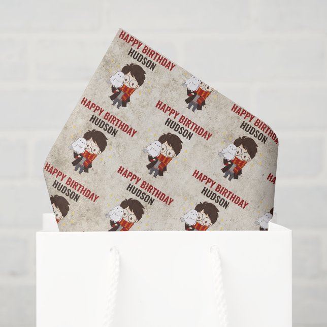 Papier Mousseline HARRY POTTER™ Caractère Arc magique Anniversaire (Sac cadeau)