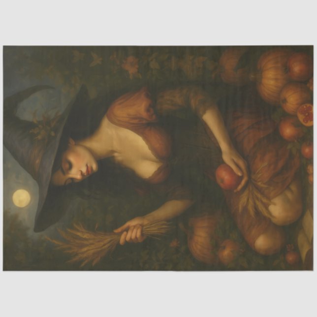 Papier Mousseline Harvest Moon Witch - Automne Gothique Imaginaire A (Recto)