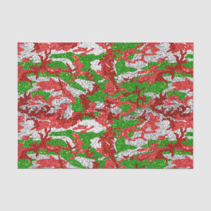 Papier Mousseline Haus De Camo Motif Silver Xmas