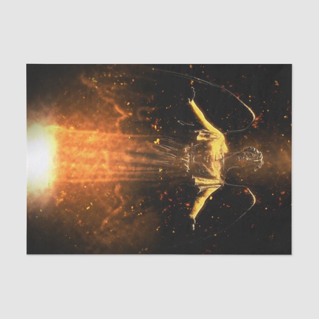Papier Mousseline Hausse de Falln des flammes (Recto)