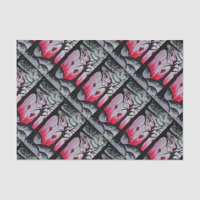 Papier Mousseline Haut et sec Coeurs Arbres Goth Coeurs Imaginaire A (Recto)