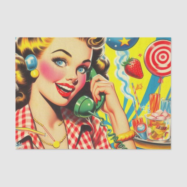 Papier Mousseline Haut Kitsch rétro (Recto)