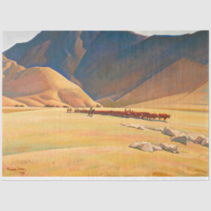 Papier Mousseline Hautes collines de Tehachapi par Maynard Dixon