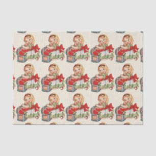 Papier Mousseline Heart Girl Enfant Retro Enfants mignons